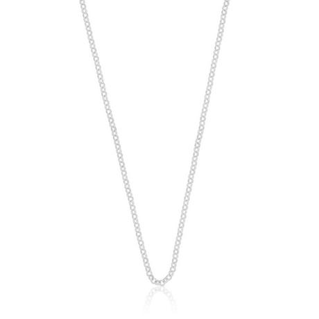 MUAU Schmuck  Collier jaseron or blanc 750, 2.4mm, 50cm 