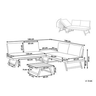 Beliani Lounge Set aus Aluminium Modern COCCORINO  