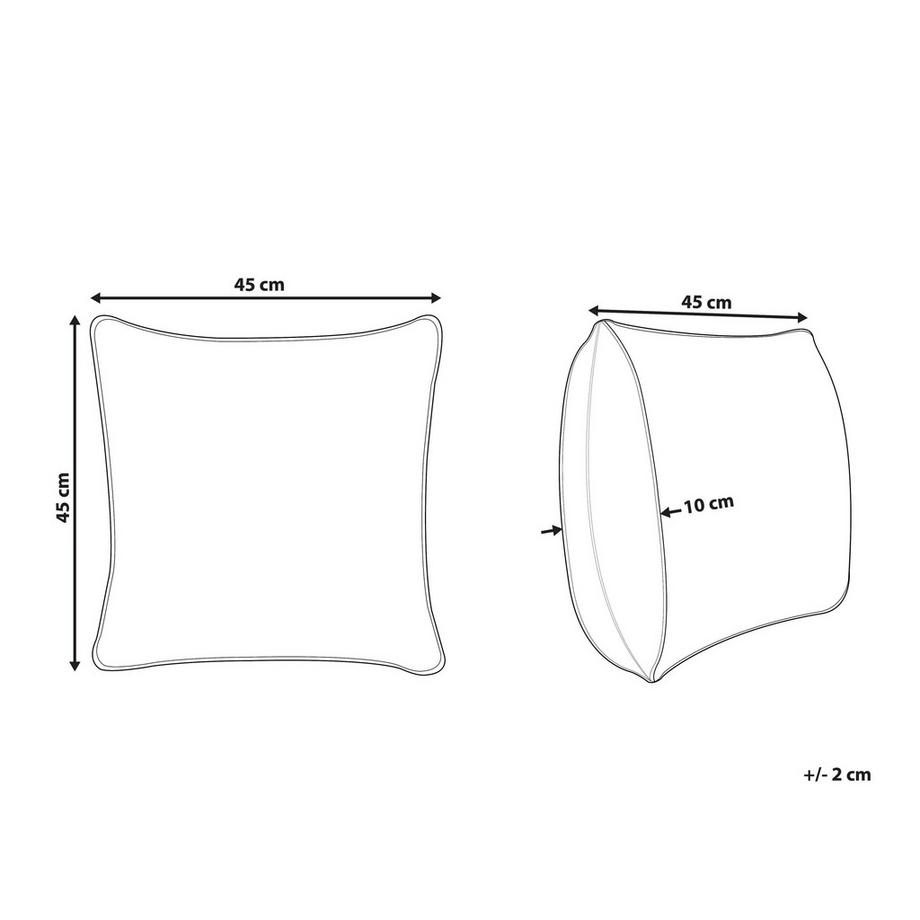 Beliani Coussin en Soie artificielle Boho MELUR  