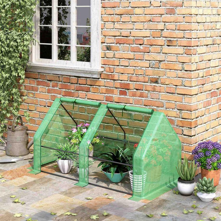 Northio Serra Per Pomodori Serra, Telaio Freddo 180X90X90 Cm, Robusta E Resistente Alle Intemperie, Verde  