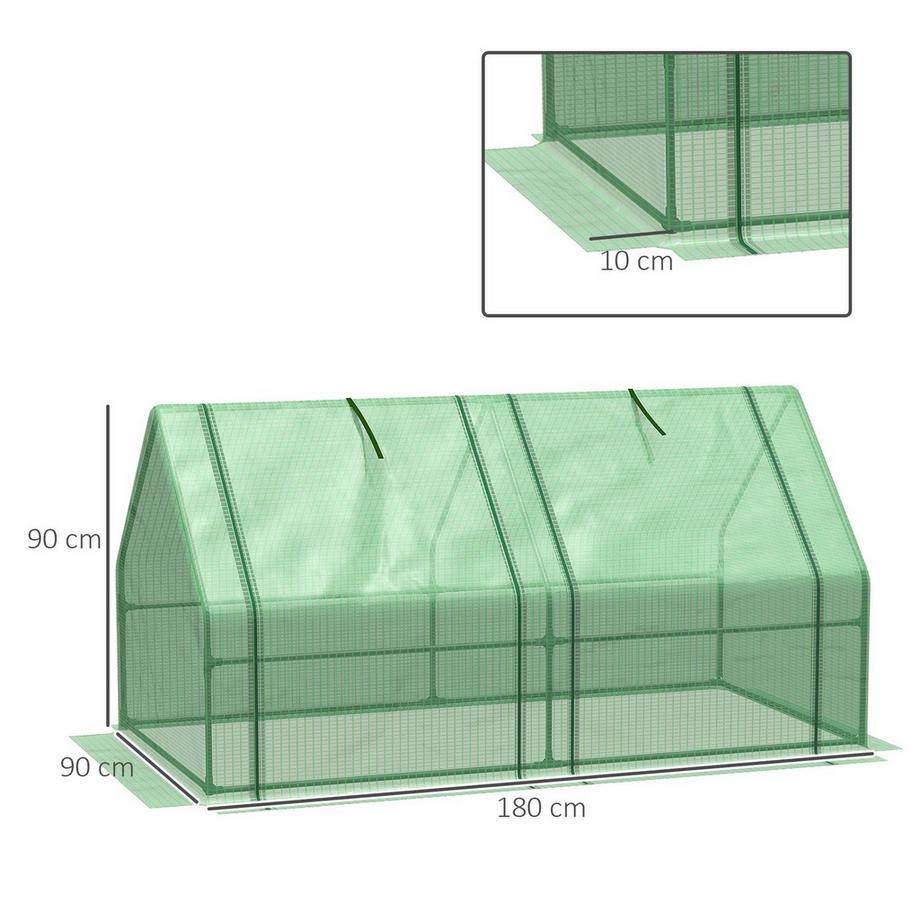 Northio Serra Per Pomodori Serra, Telaio Freddo 180X90X90 Cm, Robusta E Resistente Alle Intemperie, Verde  