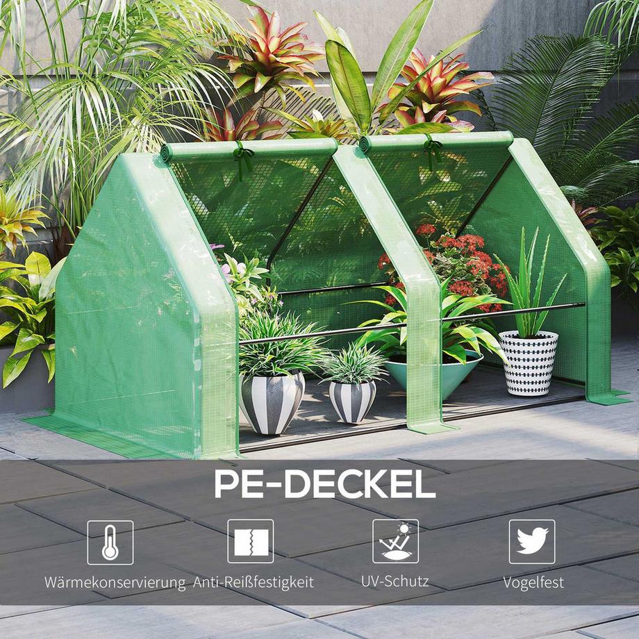 Northio Serra Per Pomodori Serra, Telaio Freddo 180X90X90 Cm, Robusta E Resistente Alle Intemperie, Verde  
