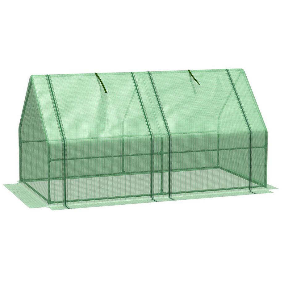 Serra Per Pomodori Serra, Telaio Freddo 180X90X90 Cm, Robusta E Resistente Alle Intemperie, Verde