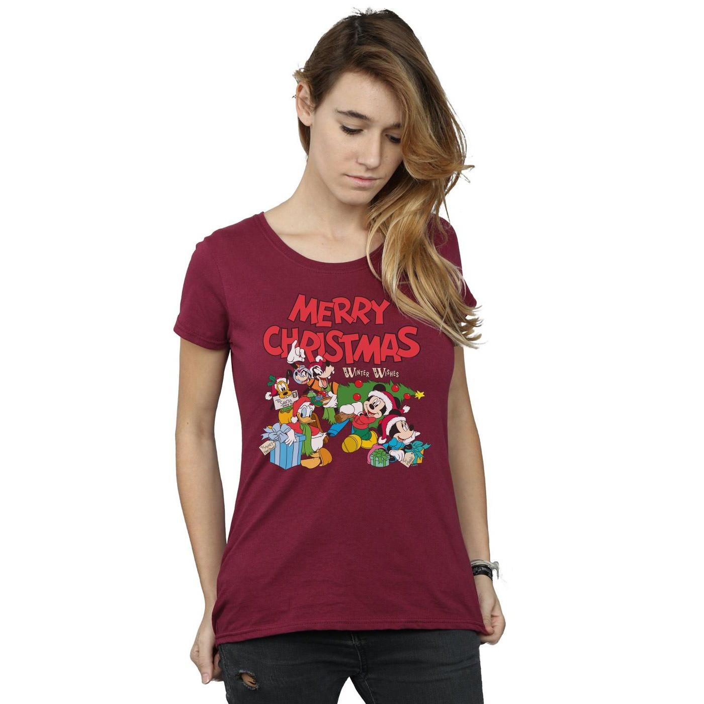 Disney  Tshirt MICKEY MOUSE AND FRIENDSWINTER WISHES 