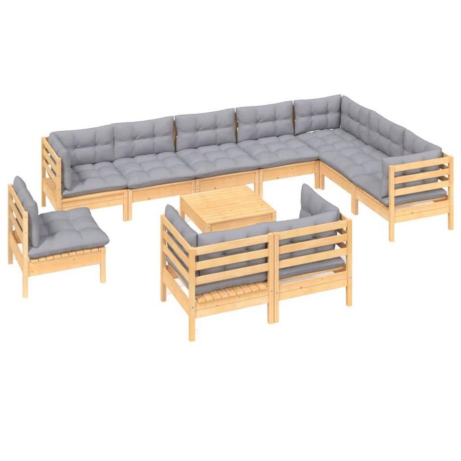 VidaXL set salotto da giardino Legno di pino  