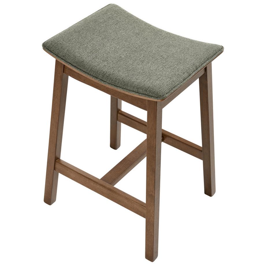 Beliani Lot de 2 tabourets de bar en Bois d'hévéa  DIXON  