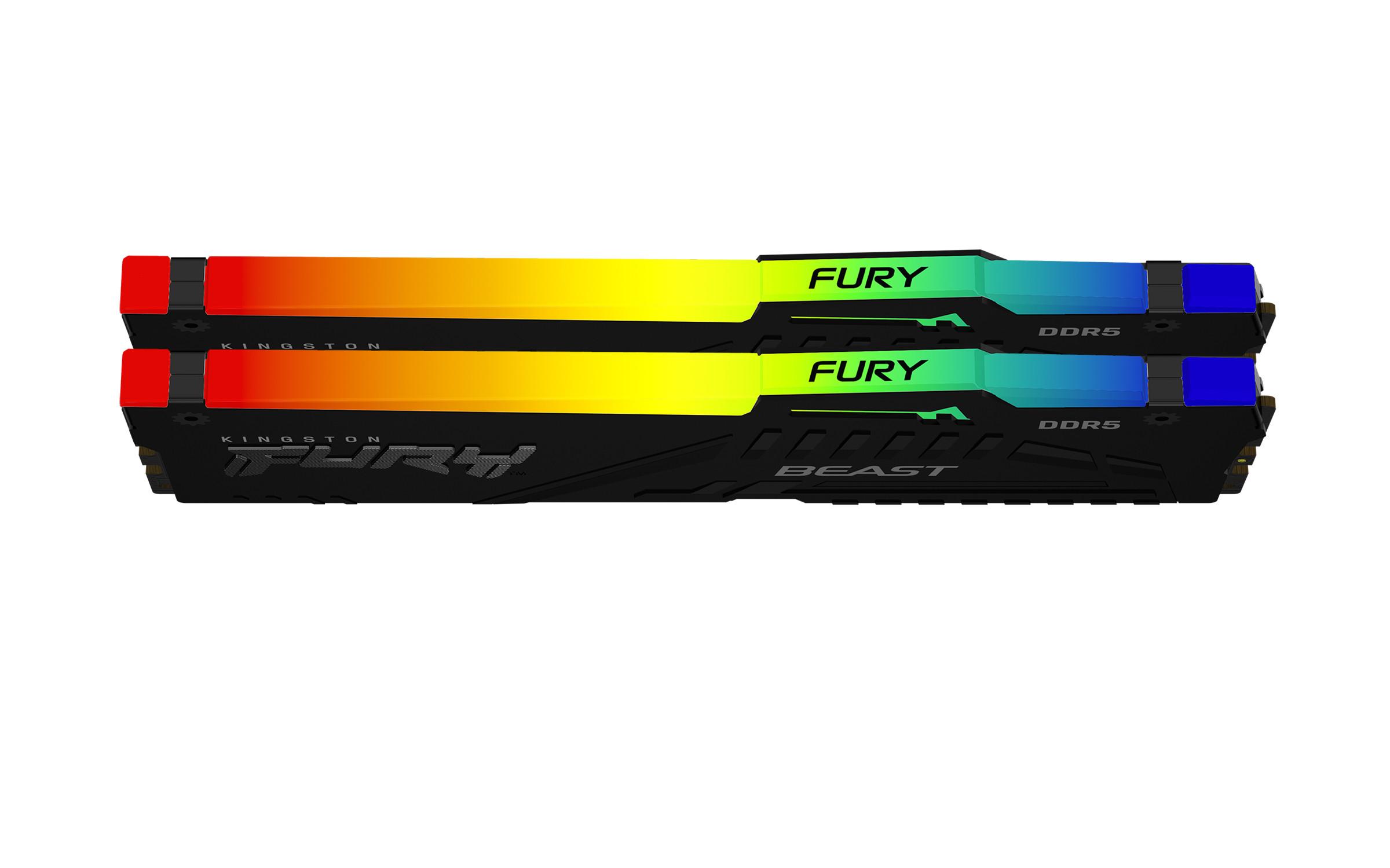 Kingston  FURY Beast RGB (2 x 16GB, DDR5-5200, DIMM 288 pin) 