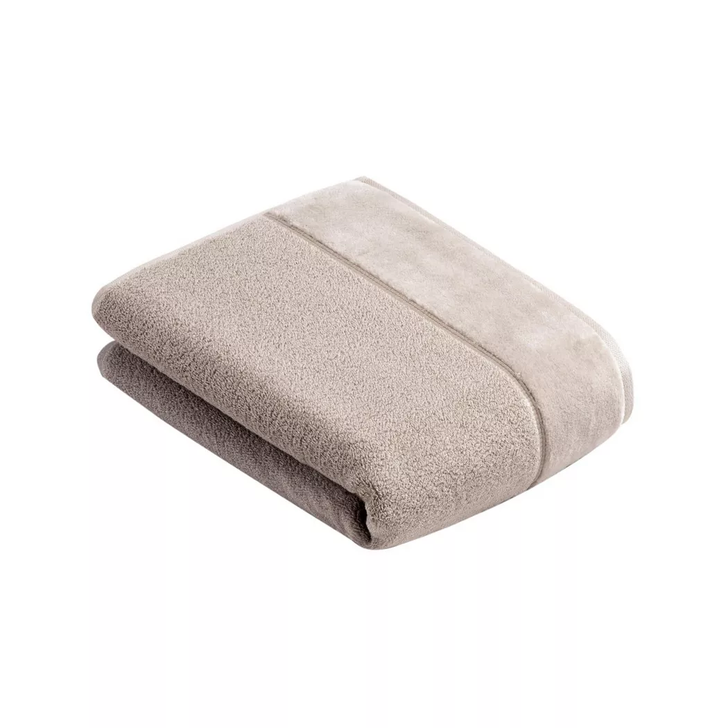 Vossen Badetuch "Pure" Baumwolle & VEGAN, mit eleganter Veloursbordüre