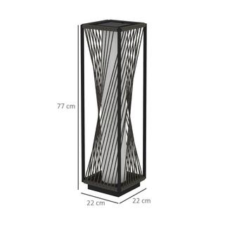 Northio Lampada da terra solare in rattan con sensore di luce 25 LED Lampade solari in stile Boho IP44 Luce solare impermeabile Lampada solare Lampada da esterno Batteria Lanterna solare per giardino Balcone Prato esterno  