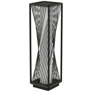 Northio Lampada da terra solare in rattan con sensore di luce 25 LED Lampade solari in stile Boho IP44 Luce solare impermeabile Lampada solare Lampada da esterno Batteria Lanterna solare per giardino Balcone Prato esterno  