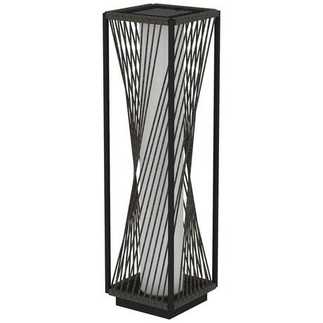 Northio Lampada da terra solare in rattan con sensore di luce 25 LED Lampade solari in stile Boho IP44 Luce solare impermeabile Lampada solare Lampada da esterno Batteria Lanterna solare per giardino Balcone Prato esterno  