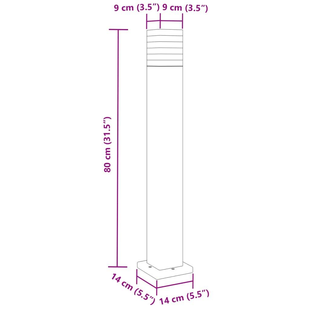 VidaXL lampada da terra per esterni Alluminio  