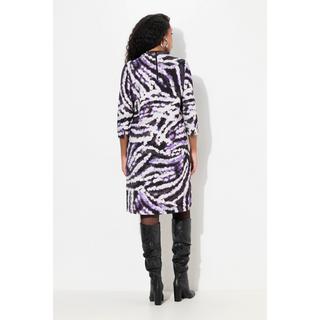 Ulla Popken Abito di felpa Stampa batik Collo alto Maniche 3/4  