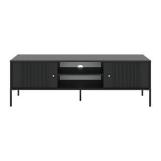 Vente-unique  TV-Möbel mit 2 Türen & 2 Fächern - MDF - Schwarz - DEMASIA 