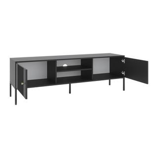 Vente-unique  TV-Möbel mit 2 Türen & 2 Fächern - MDF - Schwarz - DEMASIA 