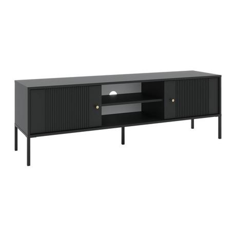 Vente-unique  TV-Möbel mit 2 Türen & 2 Fächern - MDF - Schwarz - DEMASIA 