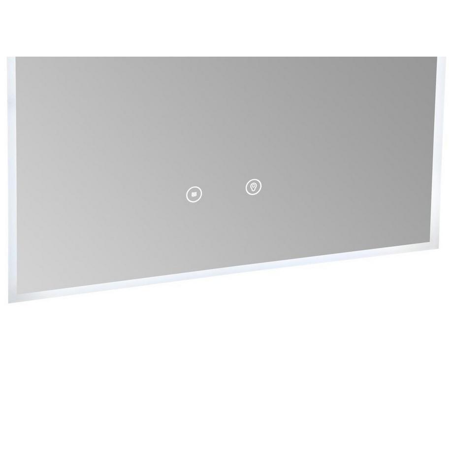 Vente-unique Bogenförmiger Badezimmerspiegel - beschlagfrei - mit LED-Beleuchtung - 50 x 80 cm - ARCADI  