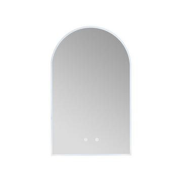 Bogenförmiger Badezimmerspiegel - beschlagfrei - mit LED-Beleuchtung - 50 x 80 cm - ARCADI