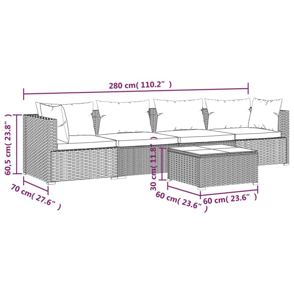 VidaXL Garten-lounge-set poly-rattan  