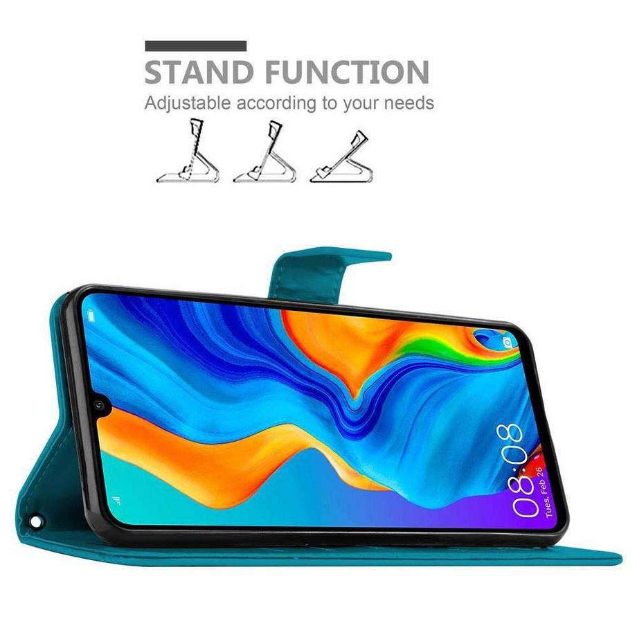 Cadorabo  Hülle für Huawei P30 LITE Blumen Design Magnetverschluss 