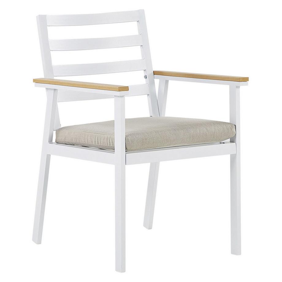 Beliani Set di 4 sedie da giardino con cuscini en Alluminio Moderno CAVOLI  