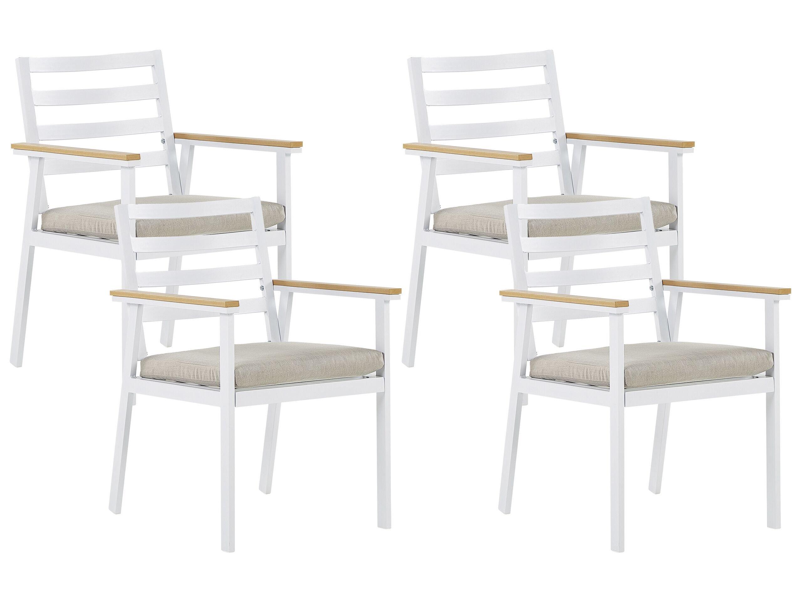 Beliani Lot de 4 chaises en Aluminium Moderne CAVOLI  