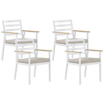 Lot de 4 chaises en Aluminium Moderne CAVOLI