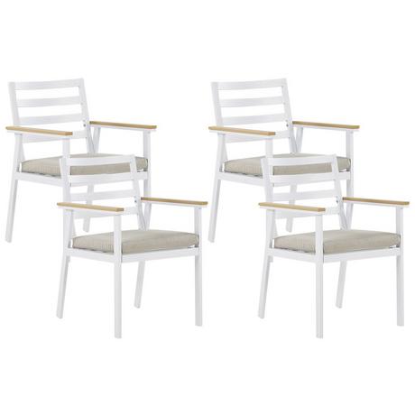 Beliani Lot de 4 chaises en Aluminium Moderne CAVOLI  