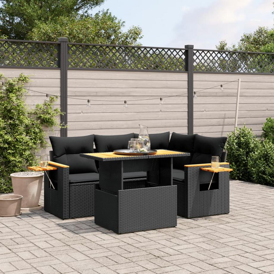 VidaXL Ensemble de canapés de jardin rotin synthétique  