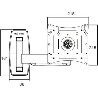 Roline  LCD/TV-Wandhalterung, Extralang, 4 Drehpunkte, 10-40 Zoll, bis 25 kg 