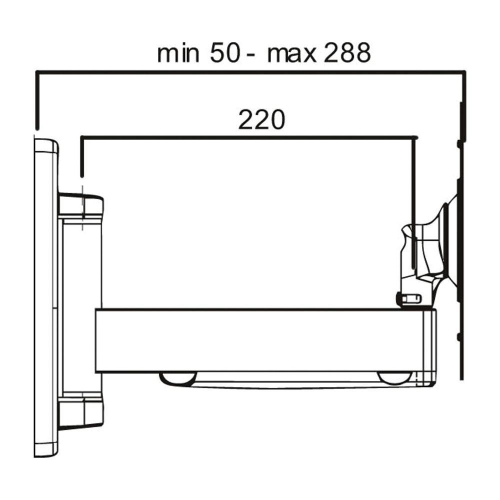 Roline  LCD/TV-Wandhalterung, Extralang, 4 Drehpunkte, 10-40 Zoll, bis 25 kg 