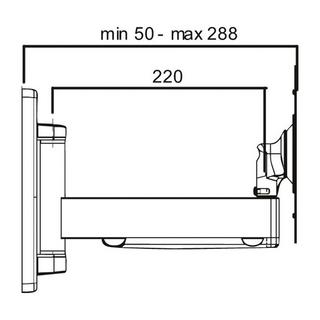 Roline  LCD/TV-Wandhalterung, Extralang, 4 Drehpunkte, 10-40 Zoll, bis 25 kg 