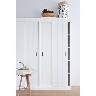 mutoni Armoire à portes coulissantes Rangée Pin Blanc (FSC)  