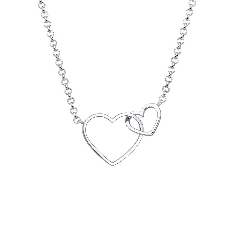 Collier Femmes Pendentif Coeur Entrelacé