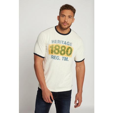 JP1880  T-shirt à manches courtes, jersey flammé, écusson 1880 