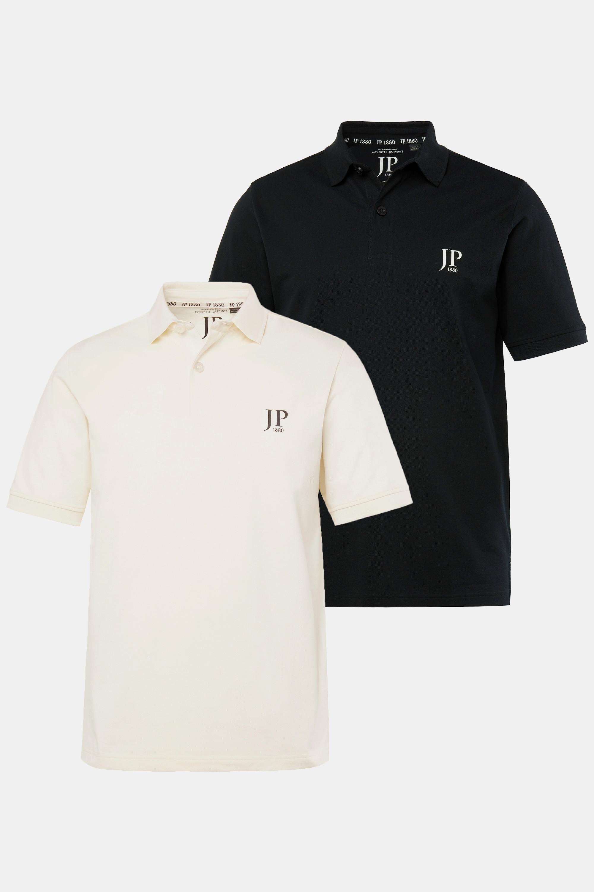 JP1880  Poloshirts, Basic, 2er-Pack, Piqué, gekämmte Baumwolle 