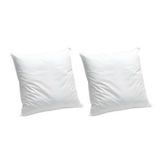 Vente-unique Lot de 2 oreillers en coton bio 60 x 60 cm de NATUREA - 550gr/m2- Blanc - NATURE CONFORT  