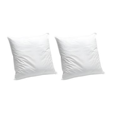 Lot de 2 oreillers en coton bio 60 x 60 cm de NATUREA - 550gr/m2- Blanc - NATURE CONFORT