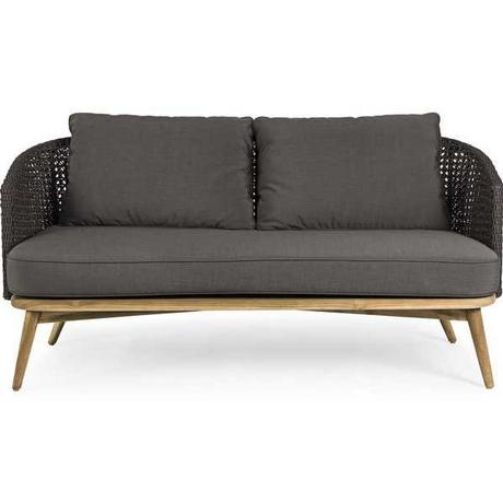 mutoni Gartensofa Ninfa Dark 2-3 Sitzer mit Kissen  