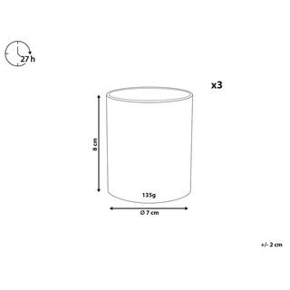 Beliani Duftkerze im 3er Set aus Sojawachs Modern SHEER JOY  