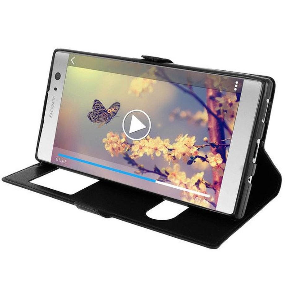 Avizar  Étui folio fenêtres Xperia XA2 - Noir 