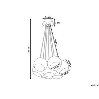 Beliani Lampe suspension en Métal Moderne OLZA  