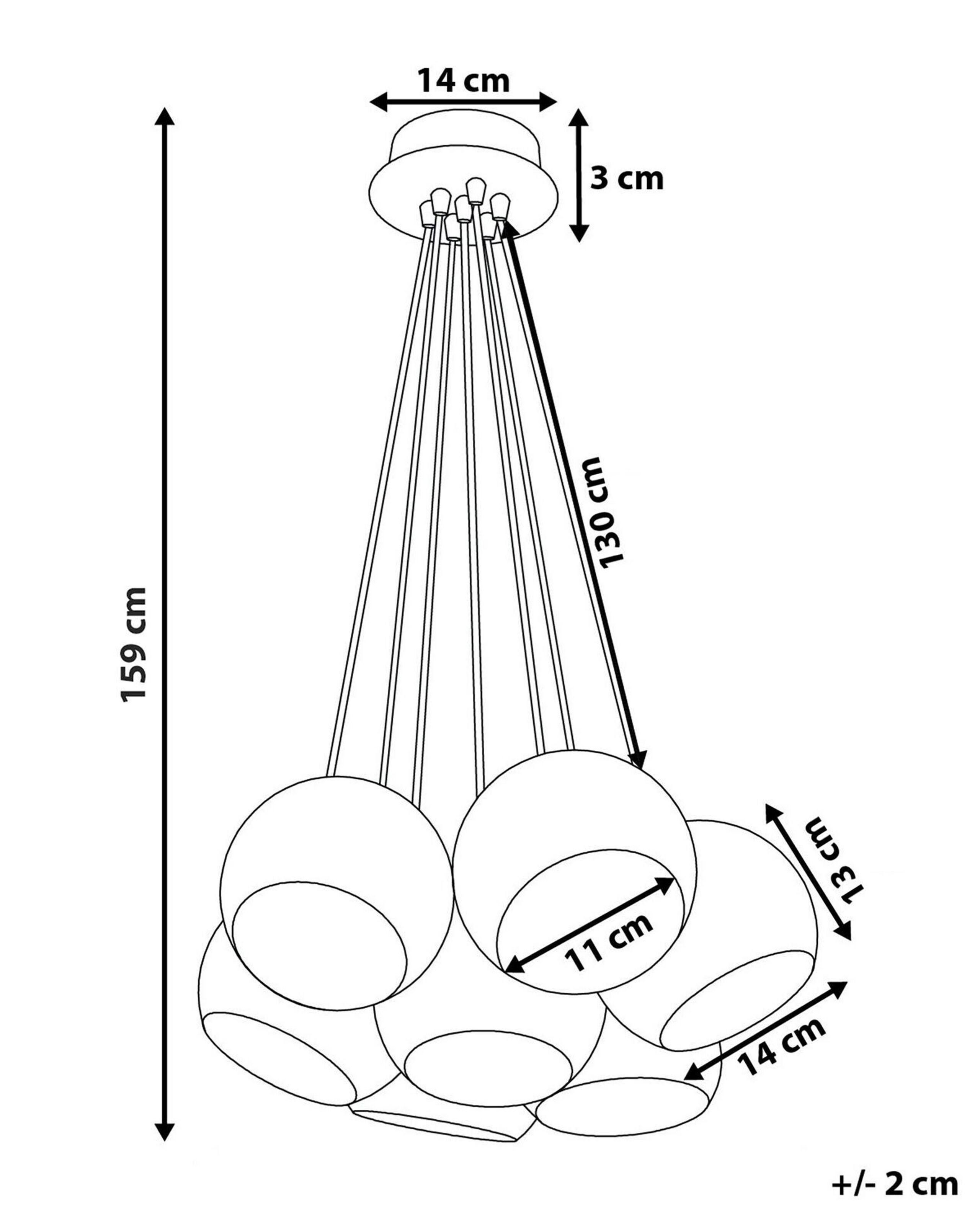 Beliani Lampe suspension en Métal Moderne OLZA  