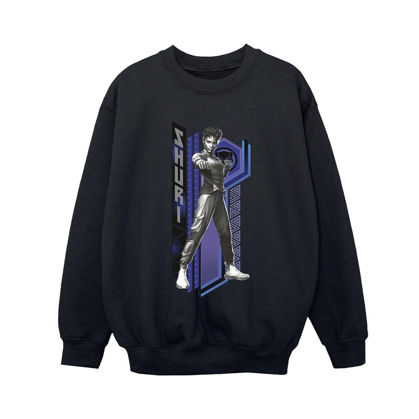 Image of Black Panther Wakanda Forever Shuri Pose Sweatshirt Jungen Schwarz 104