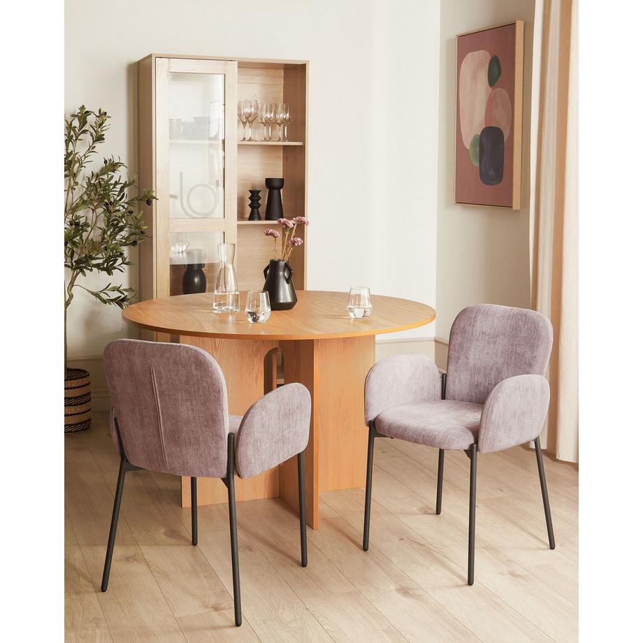 Beliani Set di 2 sedie da pranzo en Tessuto  ALBEE  