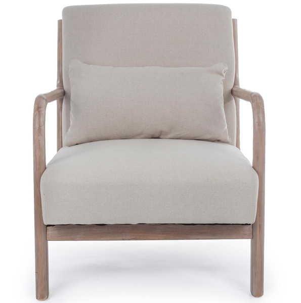 mutoni Fauteuil Ancilla avec coussins beige  