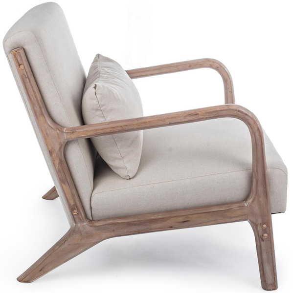 mutoni Fauteuil Ancilla avec coussins beige  