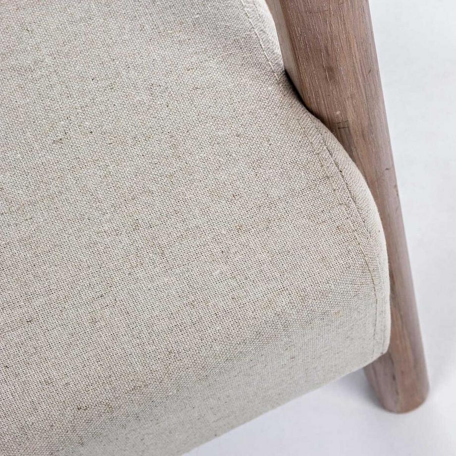 mutoni Fauteuil Ancilla avec coussin beige  