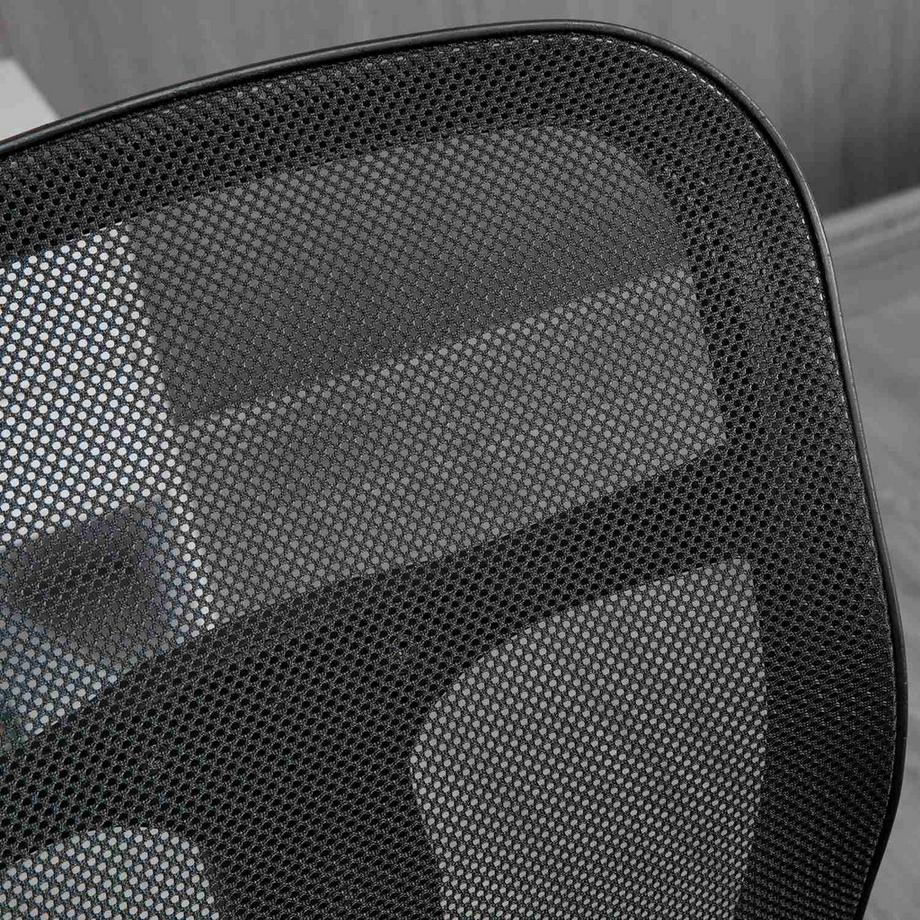 Northio Bürostuhl, Ergonomischer Zeichenstuhl, 95-115 Cm Computerstuhl Mit Armlehne, Schreibtischstuhl Mit Fußstütze, Mesh, Schwarz  