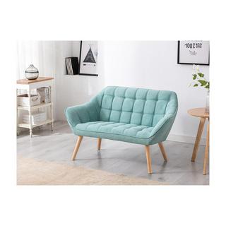 Vente-unique Sofa 2Sitzer Stoff Hellgrün CASERTA  